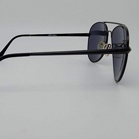 Le Specs 1502109 Drop Top Black Frame Black Lens Aviator Sunglasses 59-18-126 - Picture 6 of 13